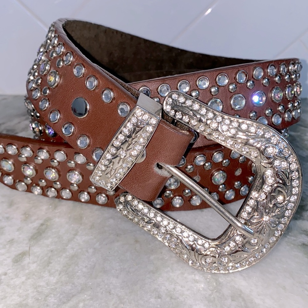Western Diamond Studded Belt